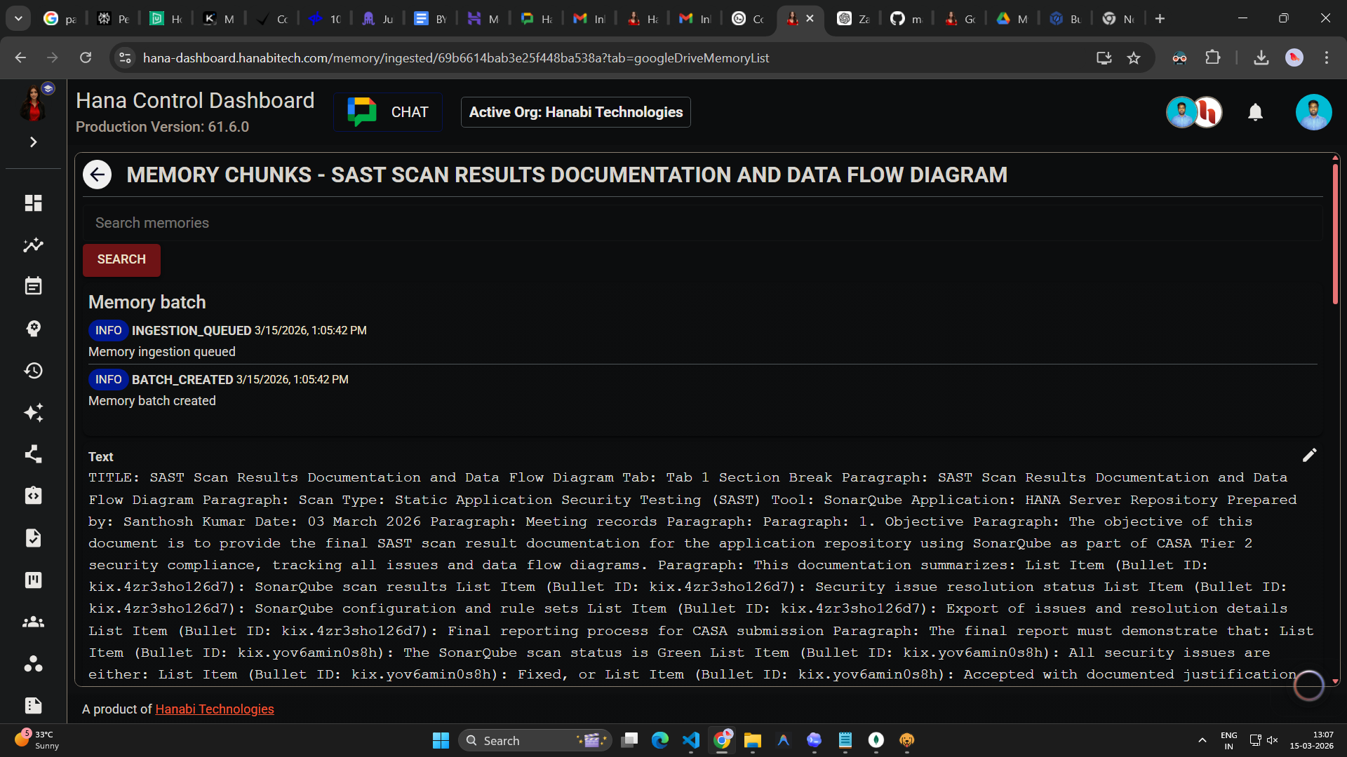 google drive memory in Hana