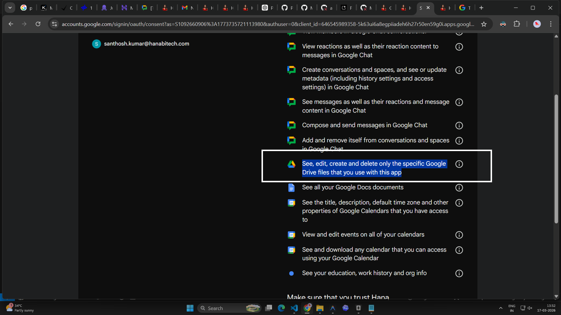 google drive memory in Hana