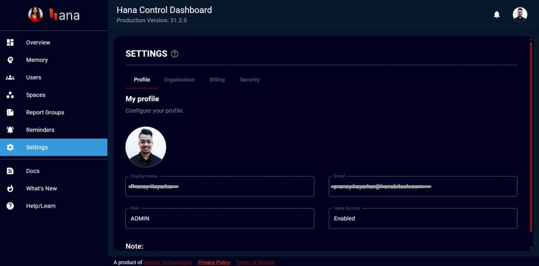 hana-settings-profile