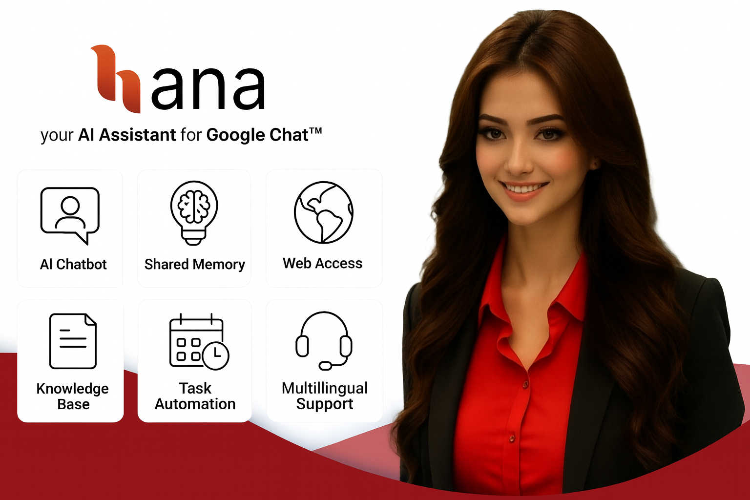 Hana AI product overview graphic