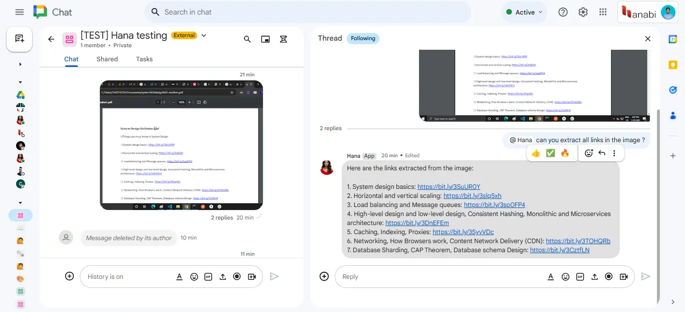 Image intelligence impact by applying hana response