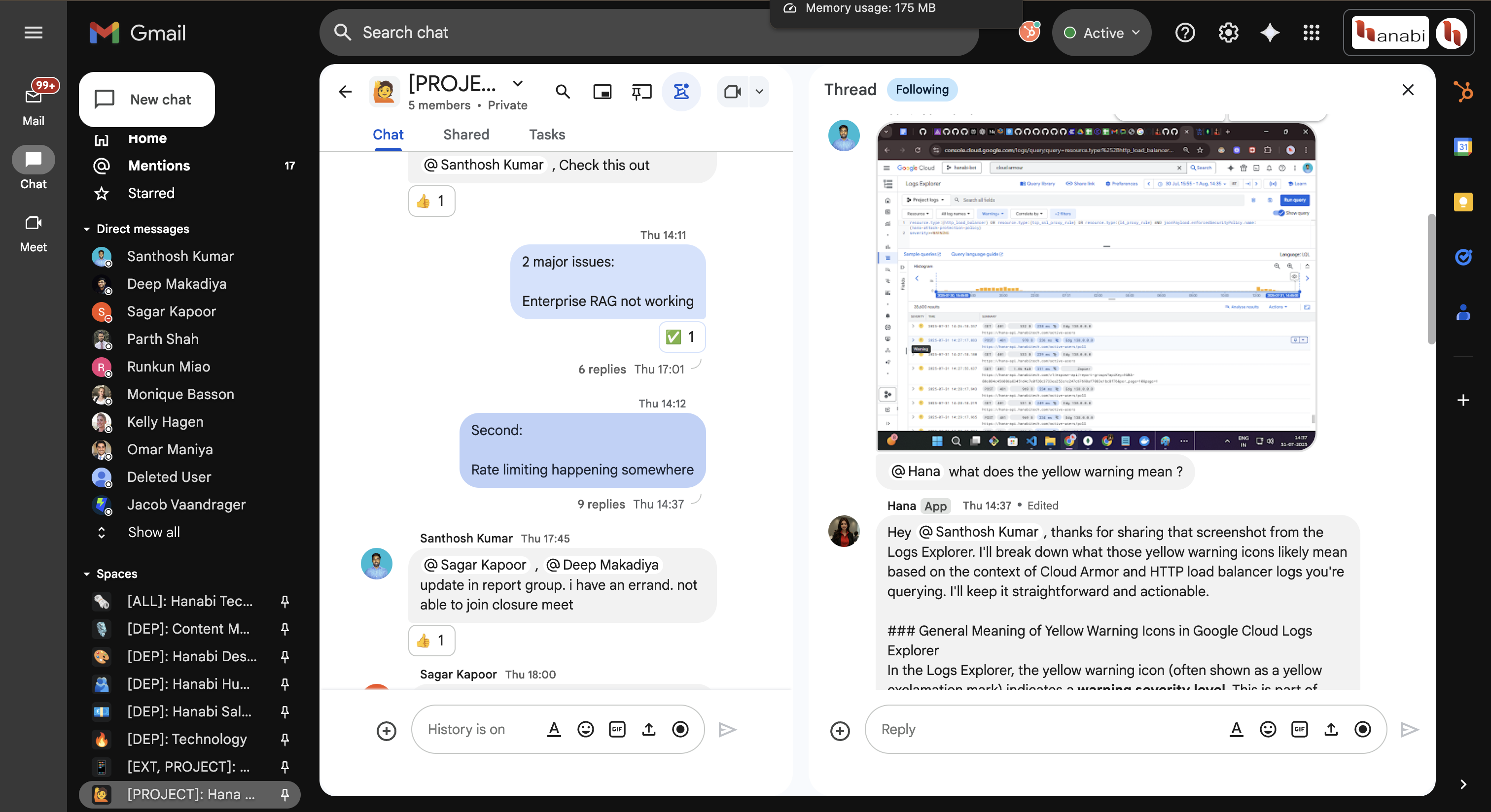 Hana teammate example 2